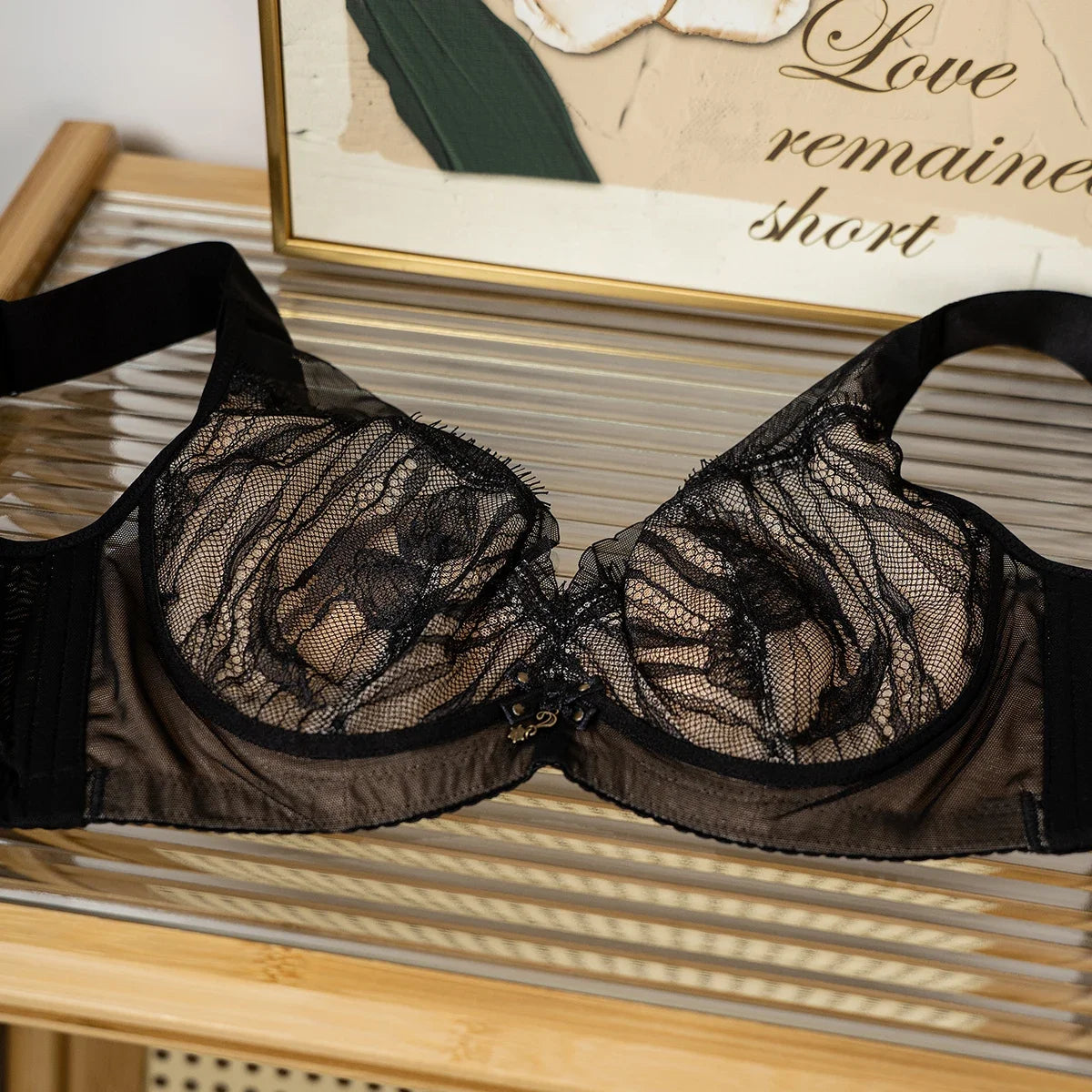 Womens Lace Full Cup Push Up Underwire Bra
