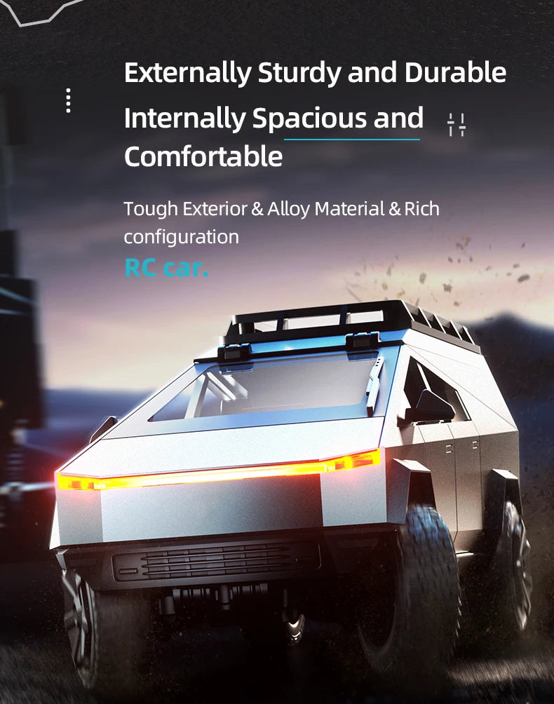 RC Car Alloy Cyber truck Car model Simulation Off-road Vehicle  Camping Equipment Pickup Truck s Toys Boy Gifts