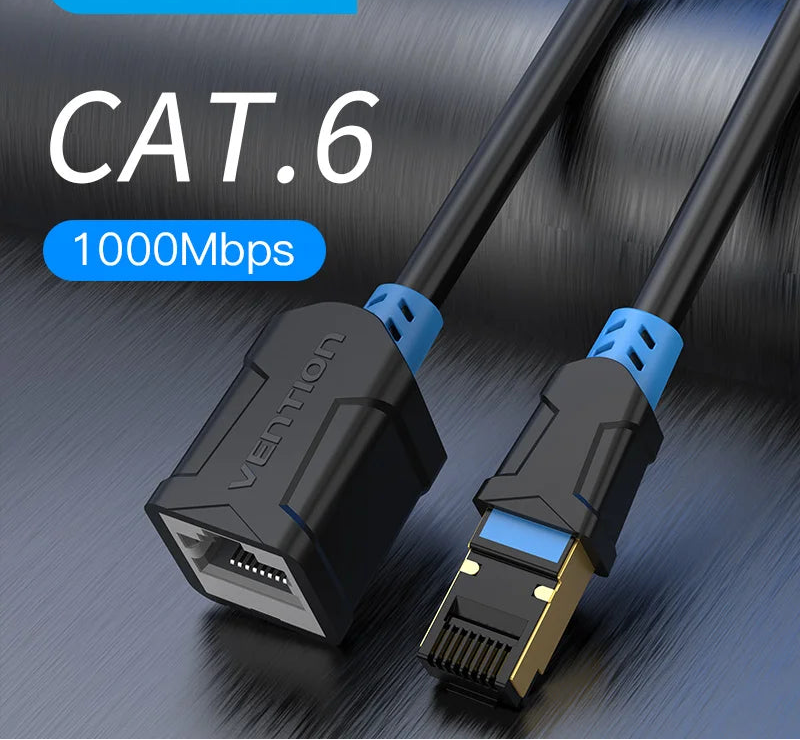 Ethernet Extension Cable RJ45 Cat6 SFTP Male to Female Extension Patch Cable Adapter for PC Laptop Cat6 Ethernet Cable