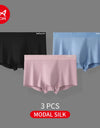 3-Pack Men’s Modal Boxer Shorts – 80 Count, Seamless Silk Crotch