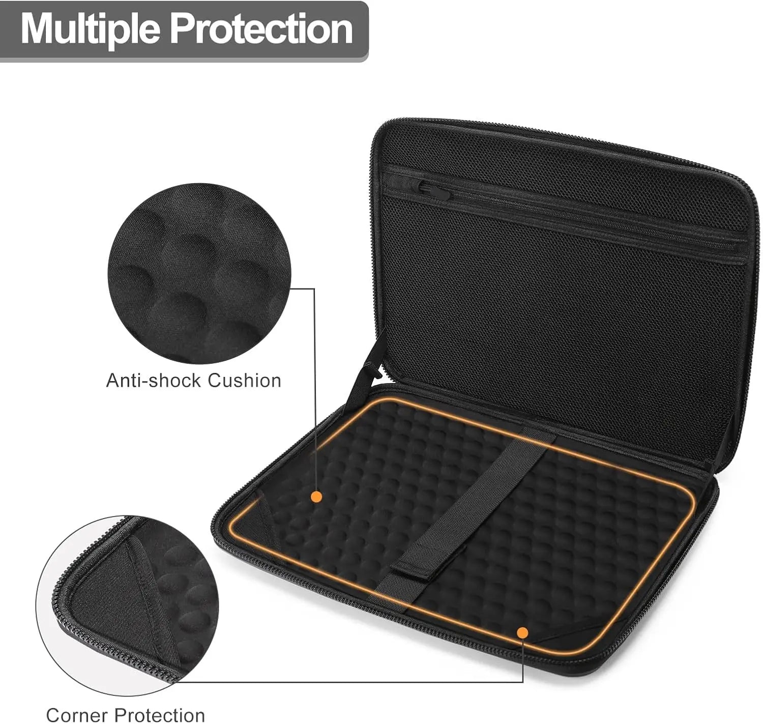Hard Shell Laptop Case Sleeve Shoulder Bag for Macbook Air Pro 15 16 inch Dell Asus Shockproof Computer Handbag Briefcase Cover