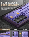 for Samsung Galaxy S23 Ultra S24 Case with Kickstand Slide Camera Cover Screen Protector Military Grade Shockproof 6.8"