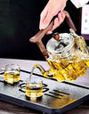 Large Capacity 1300ml Wooden Handle Glass Teapot High Borosilicate Heat Resistant Glass Beam Tea Pot Kungfu Tea Set Teaware