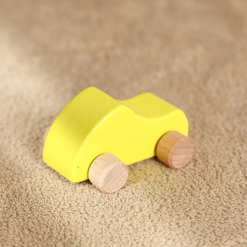 Wooden Car Toy For Babies Montessori Wooden Trolley Baby Finger Fine Educational Toys Baby Room Decoration Gifts For Newborns