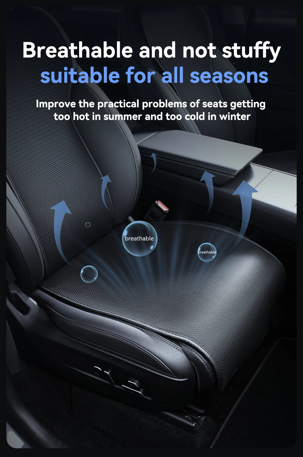 Tesla Model YL Juniper Ice Silk Seat Covers 11 Piece Set Breathable Four Season Seat Cushion Protector 6 Seat