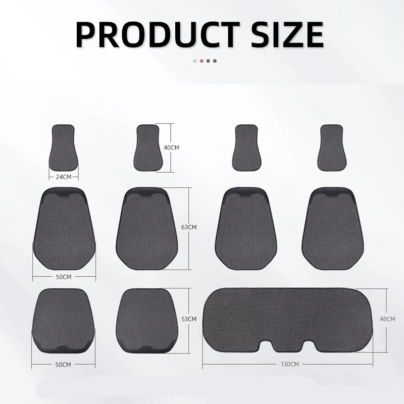 Karcle Car Seat Cover Linen Cotton Car Seat Cushion Soft Universal Auto Seat Cushion Chair Protector Auto Seats Cover Office Pad