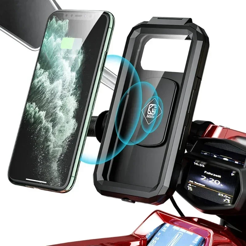 Motorcycle Wireless Charger Holder QC 3.0 Fast Charging Motorbike Phone Waterproof Cellphone Bicycle Stand For iPhone Samsung