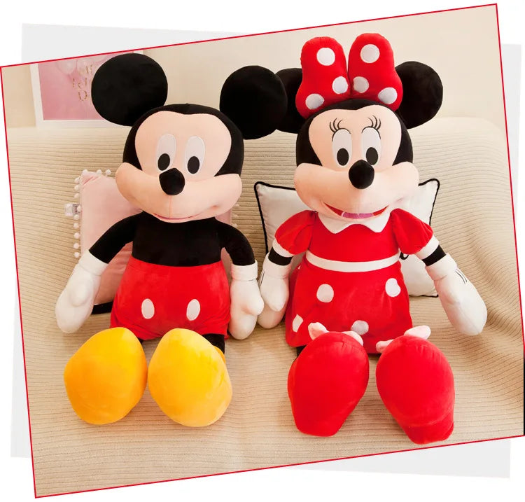 Disney 35/50cm Mickey Mouse Plush Toys Kawaii Anime Mickey Minnie Stuffed Plushies Models Decoration Doll for  Birthday Gift