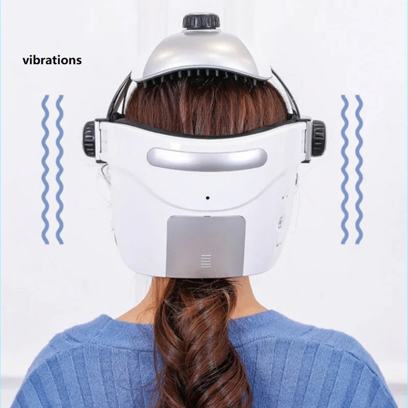 Top Configuration Head Eye Massager Electric Wireless Helmet Relieve Stress Air Pressure Vibration Hot Compress Massage Tool