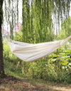 Super Comfortable Canvas Hammock Chair Durable Indoor/Outdoor Swing Seat for Garden, Patio, Camping, Home Leisure
