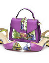 Latest Design Matching Nigerian Party Shoes and Bags for Ladies Patent Leather Shoes for Women Sandals African Bag and Shoe Sets