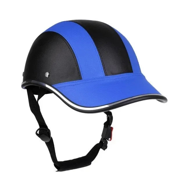 Bicycle Helmet Motorcycle Motocross Bicycle ABS Leather Helmet Bicycle Helmet Adjustable Strap Bike Helmet