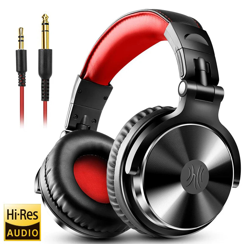 Pro 10 Wired DJ Headphones Bass Stereo Gaming Headset With Microphone For Phone Studio Monitor Headphone For Recording