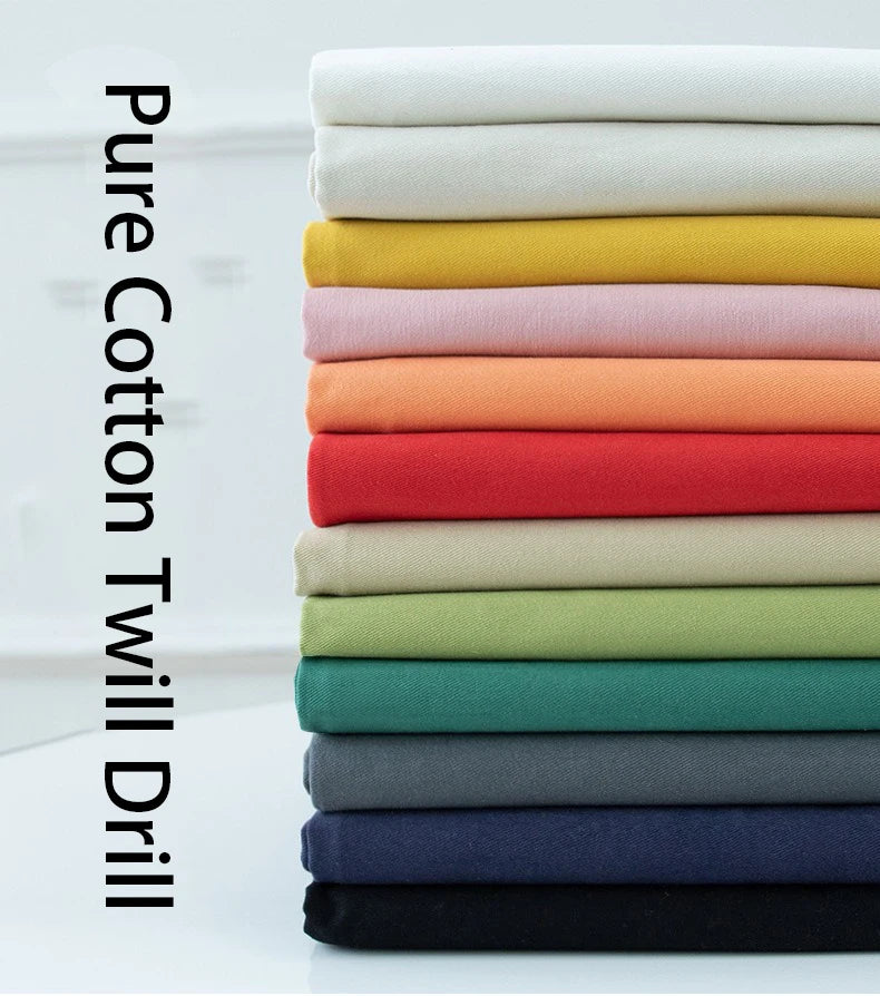 1/2/3M 100% Cotton Thickened Solid Color Clothing Jacket Suspender Skirt Dress Jeans DIY Sewing Fabric