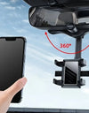 360 Car Phone Holder Rearview Mirror Mount Car Bracket Navigation GPS Stand Foldable Adjustment Mobile Cell Phone Support in Car