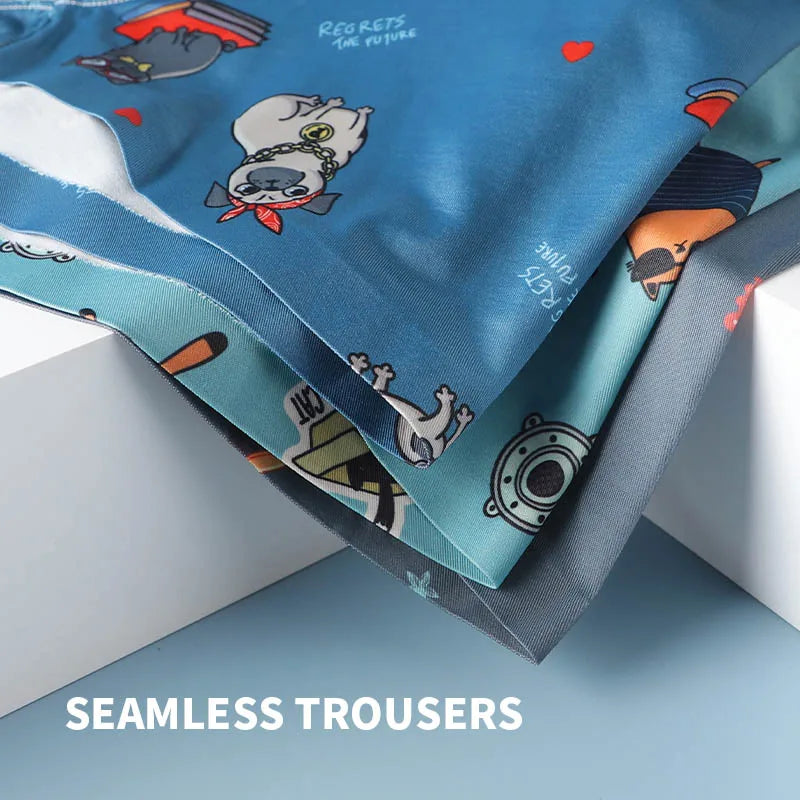 Men’s Funny Boxer Panties – 3-Pack Cotton Underwear