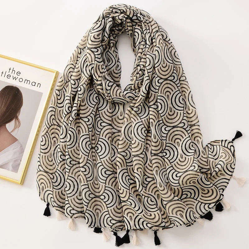 Bandannas Designer Scarf Luxury Scarves Woman Scarf Elegant Women's Shawls For Cotton Veils Bandana Brand