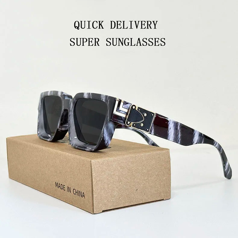 Millionaire Square Sunglasses With UV400 Protection