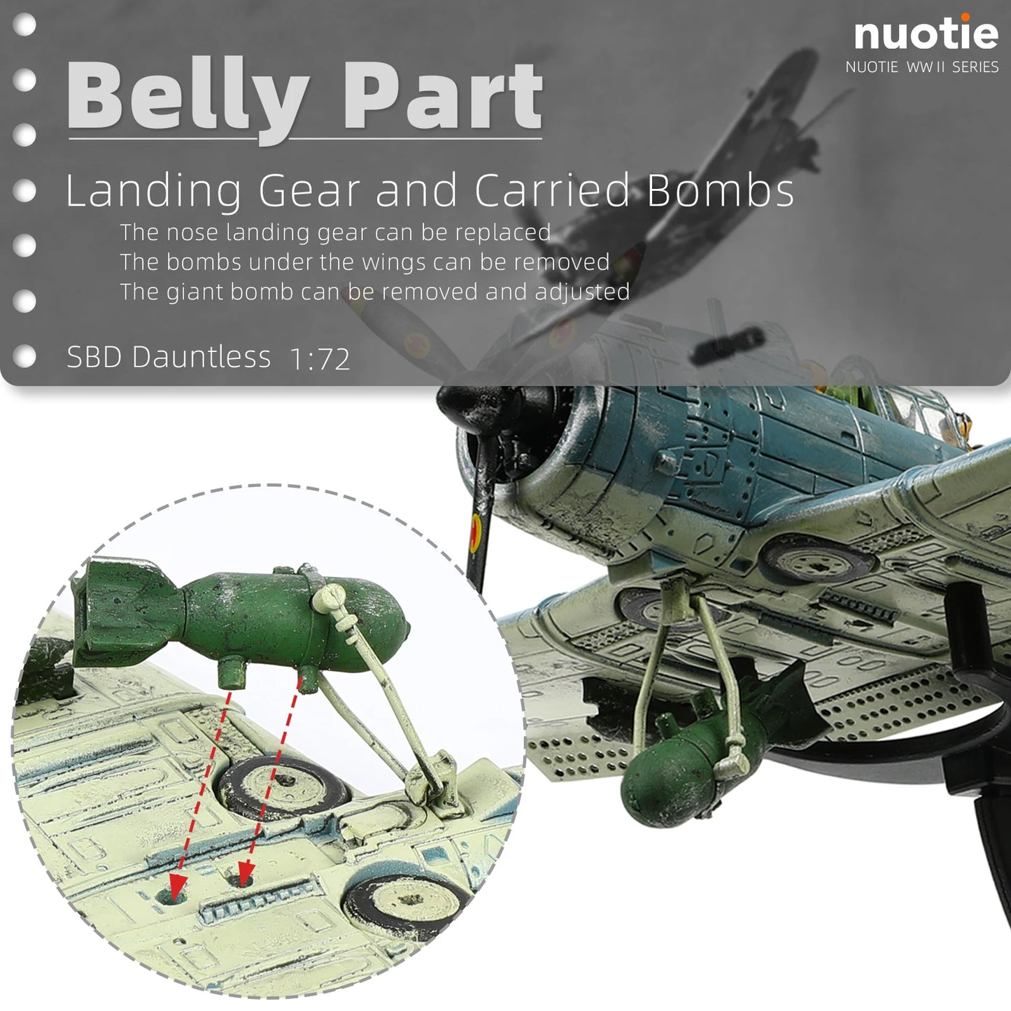 1/72 Douglas SBD-2 Dauntless Midway Diecast Dive Bomber Model