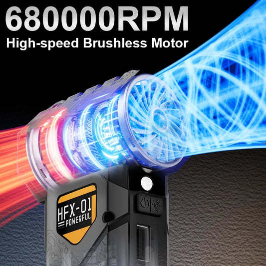 680000 RPM Turbo Jet Air Blower Cordless Air Duster With LED Light