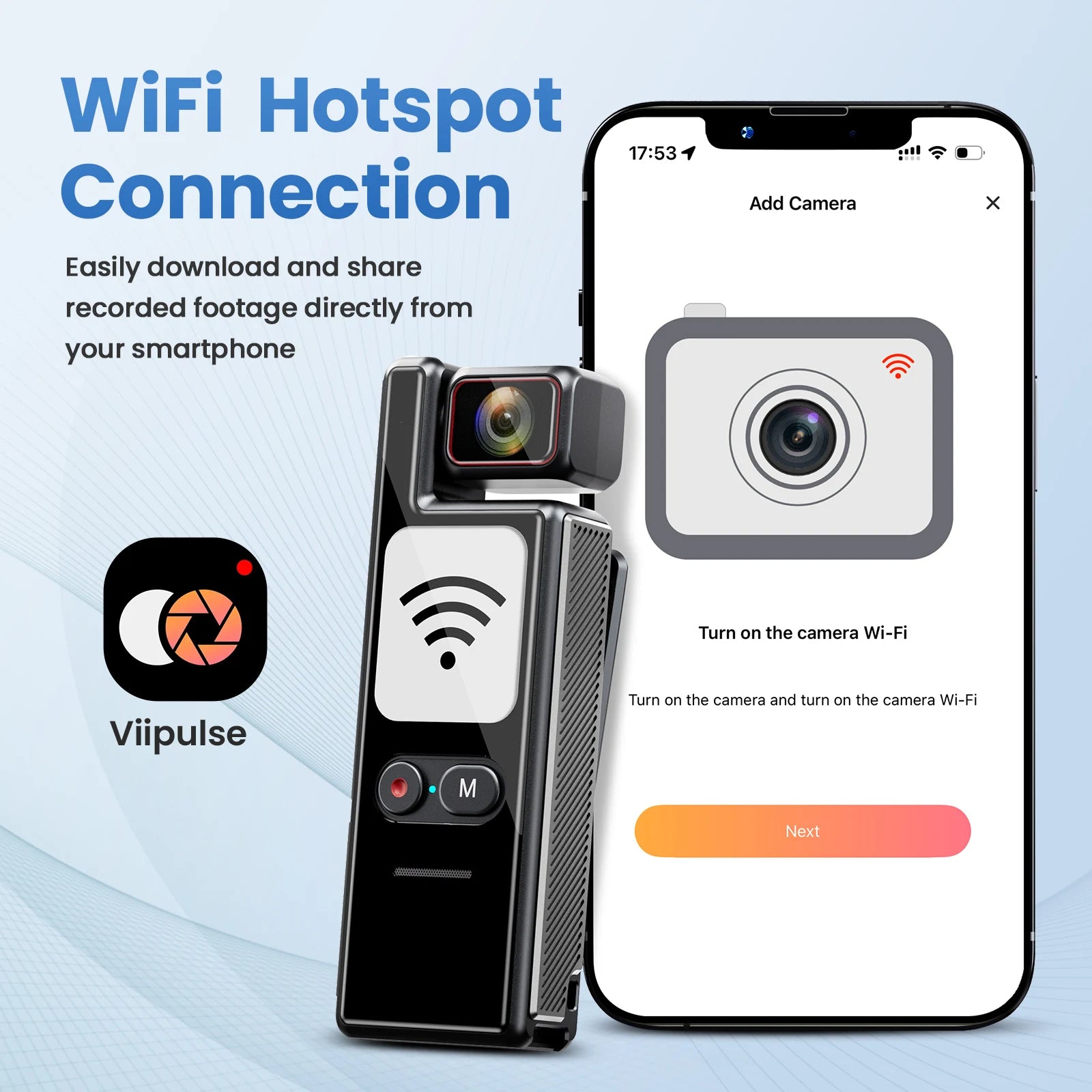 4K Pocket Action Camera Touchscreen Zoom Bodycam with EIS Waterproof Cam Vlogging Recording 180° Rotatable Sports Video Camera