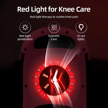 Electric Knee Massager Hot compress Knee Pad Massager Red Light Vibration,3 Level Heating,Airbag Wrapping,LCD Display Screen