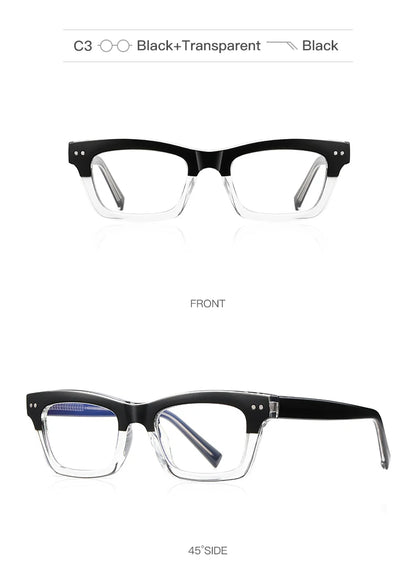 HONGMEI Men's Anti Blue Light Reading Glasses Brand Simple Myopia Prescription Glasses Men  Optical Eyewear Glasses Frame 2191