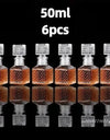 50ml 100ml 6pcs 12pcs Whisky Glass Liquor Bottle French Carved For Alcohol Wedding Gifts Wine Mini Container Storage Favour Set