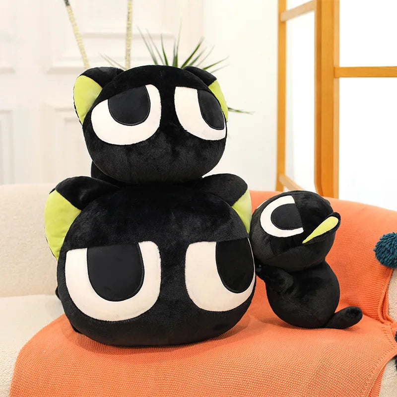 Cute Black Cat Character Plush Stuffed Doll Pillow Toy