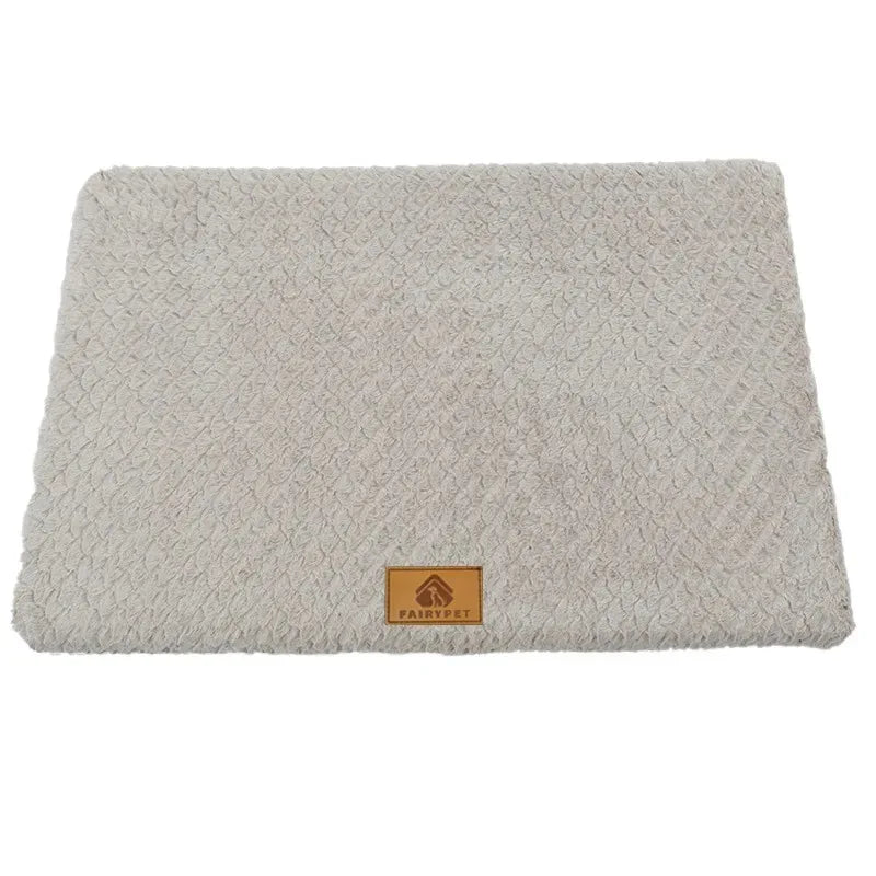 Corduroy Plush Pet Bed Cushion for Dogs and Cats