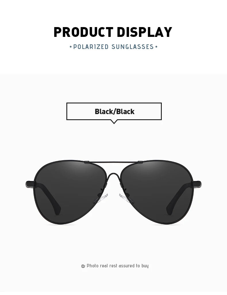 Titanium Memory Metal Photochromic Polarized UV400 Pilot Sunglasses for Men Women