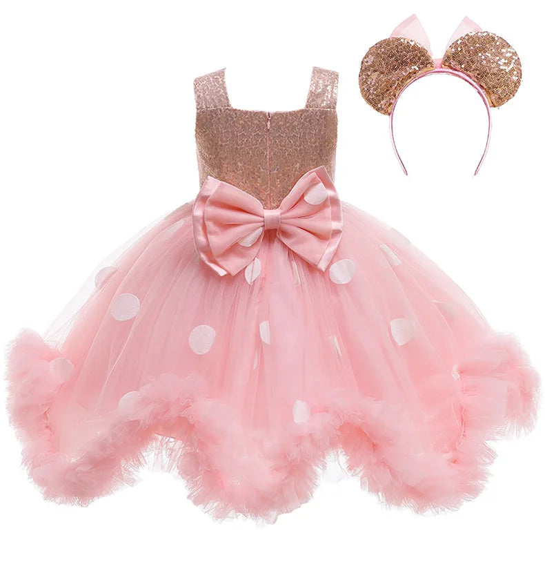 Baby Girls Baptism Dress Princess Birthday Party Wear Toddler Girl Christening Gown Infant Tutu Baptism Clothes