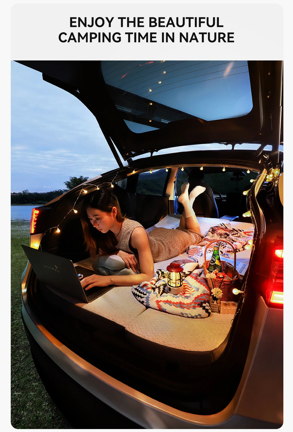 Camping Mattress for Tesla Model Y Juniper 2021 2026 Memory Sponge Car Travel Bed Portable Camping Mattress
