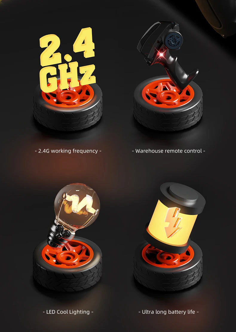 2.4G Drift Rc Car 4WD Remote Control Car Four Wheel Drive Radio Controlled Mini GTR Racing Model Boy Toy Gift