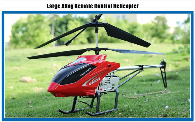 Rc Helicopter With Remote Control Extra Durable Big Plane Toy For Drone Model Outdoor 3.5CH 80cm Aircraft Large Helicopter