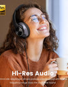 A10 Bluetooth 5.4 Headphones Hybrid Active Noise Cancelling With Hi-Res Audio Over Ear Wireless Headset ANC With 5-Mic