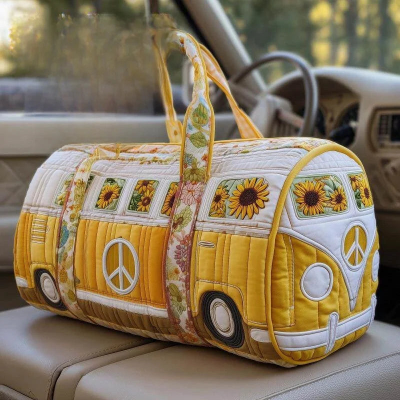 Scenic Print Quilted Travel Duffle Bag Multi Function Sports Tote