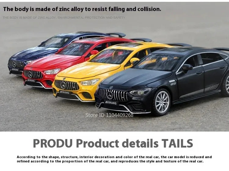 1:32 Scale 300SL GT63 V8 Sports Car Model Toy Metal Die-cast Sound Light Pull Back Vehicles Models Boys Hobby Ornaments Gifts