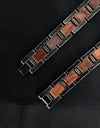 Bracelet Metal Stainless Steel Wood Strap Jewelry Ladies