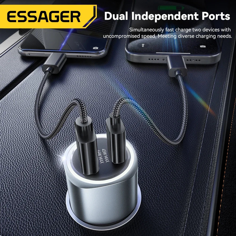 89W USB-C + USB-A Super Fast Car Charger (PD + QC 3.0)