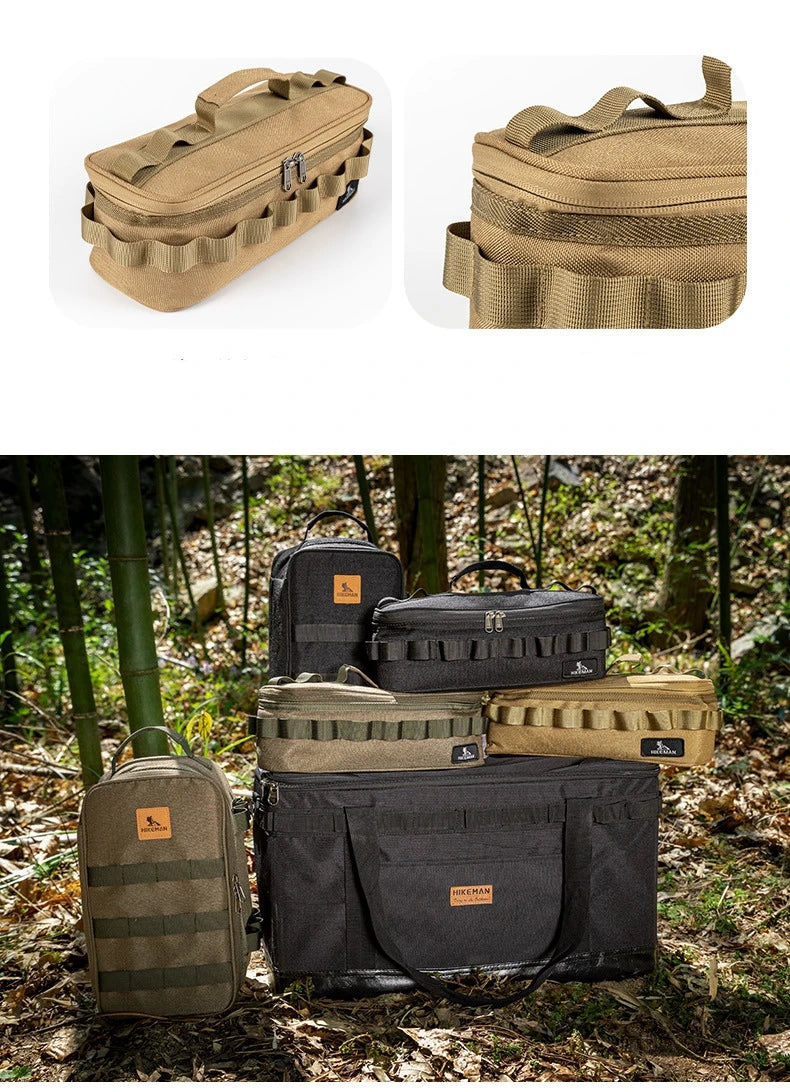 Multifunctional Outdoor Tableware Storage Bag Camping Tableware Gas Tank Portable Anti-Collision Storage Bag Picnic Bag