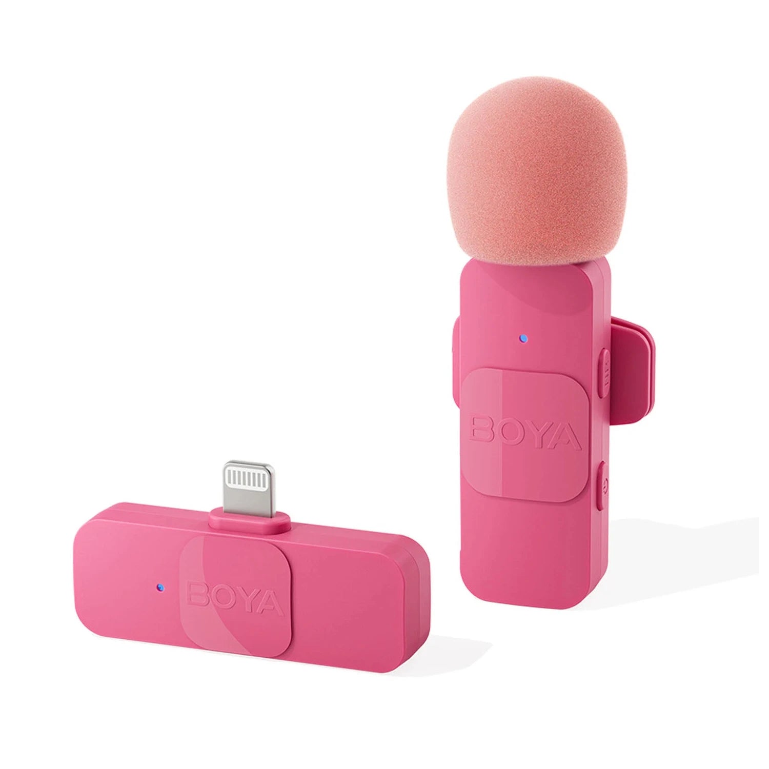 BY-V2-P Wireless Lavalier Microphone Portable Audio Video Recording Mini Mic for iPhone Android Vlog Gaming Phone Mic