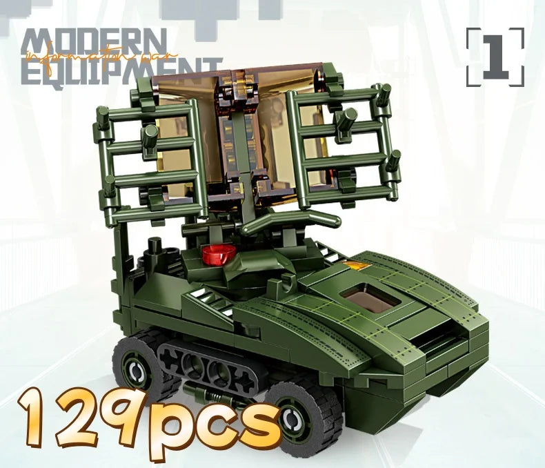 8IN1 Military WW2 War T90 Battle Tank  Building Blocks Army Weapon Bricks Educational Toys For s s Games