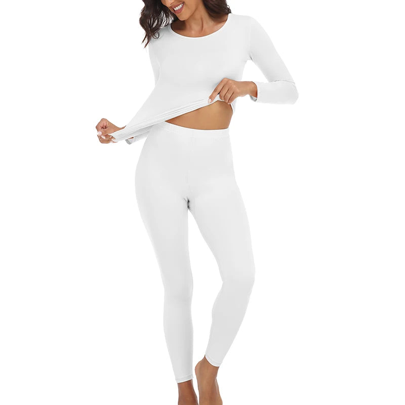 Long Johns Thermal Underwear for Women Base Layer Cold Weather Top Bottom Ultra-Soft Underwear Set