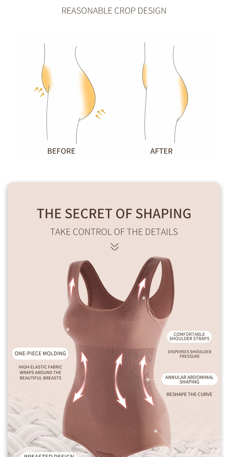 Women's Bodysuit Shapewear – Butt Lifter, Waist Trainer & Chest Enhancing Body Shaper