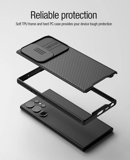 Magnetic CamShield Pro Case For Samsung Galaxy S24 Ultra S24 S24 Plus Case Slider Protection Shockproof Back Cover