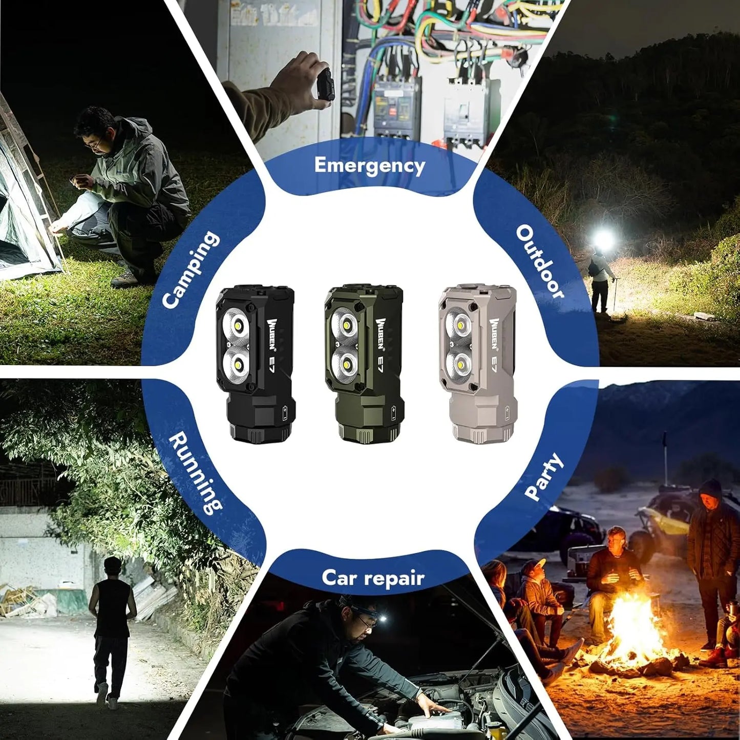 1800 Lumen Rechargeable Mini EDC LED Flashlight With Magnetic Base
