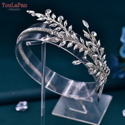 Elegant Bridal Headband Alloy Leaf Wedding Head Hoop Bride Hair Accessories Ornament