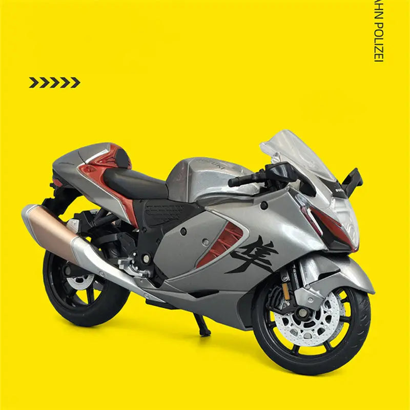 Diecast Suzuki Hayabusa GSX1300R Racing Motorcycle Model 1 to 12 Scale