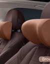 Six-way adjustable U-shaped memory cotton car headrest Brown